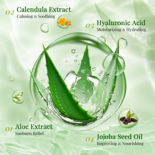 KONEUK 30 Pack Aloe Vera Hydrating Face Masks Skincare, Moisturizing & Soothing Sheet Face Mask for Skin Care, Bulk Aloe Face Masks for After Sun Care and Sunburn Relief