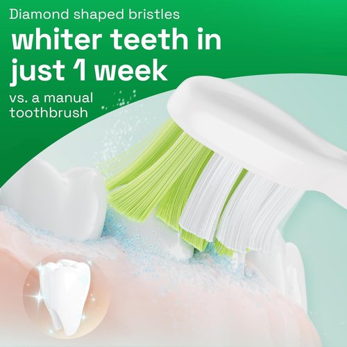 Brushmo Diamond-Shape Whitening Toothbrush Heads - 8 Medium Firm Dupont Bristles for Philips Sonicare
