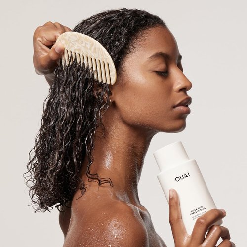 OUAI Thick Hair Conditioner - Moisturizing Formula for Dry, Frizzy Hair - 10 Oz, Paraben & Sulfate Free