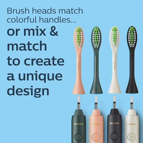 Philips One by Sonicare Electric Toothbrush Heads - 2 Pack, Shimmer Pink, Up to 6 Month Supply