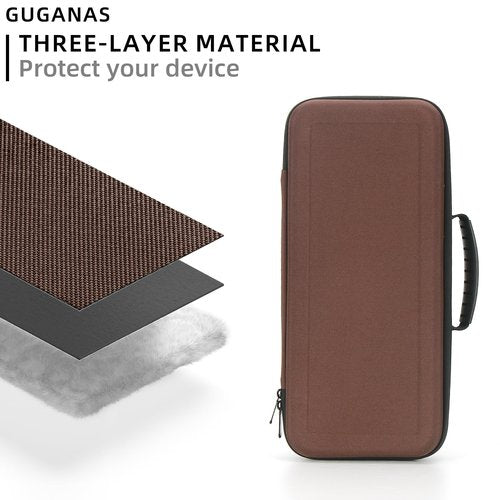 Guganas Hard travel Case Compatible with Dyson Airstrait Straightener, Carrying storage Bag for Airstrait HT01. (Brown)