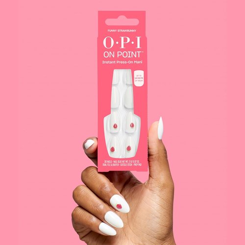 OPI Press On Nails - Short Round, Squoval & Almond Styles | 30 Count with Glue | Long Lasting & Reusable