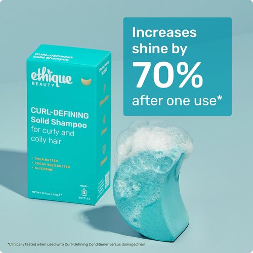 Ethique Curl-Defining Shampoo Bar - Shea Butter, Plastic-Free & Vegan, 3.88 oz | Professor Curl