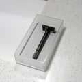LUEXBOX Acrylic Electric Razor Holder, Electric Shaver Stand Base with Diatomite Drying Stone, Bathroom Drawer Organizer with Drainage Hole for Razor and Brush