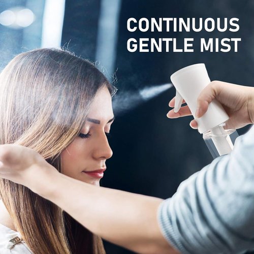 ELEMSY Spray Bottle for Hair - Continuous Mister (2 Pack, 6.8 OZ) | Ultra Fine Mist for Styling & Cleaning