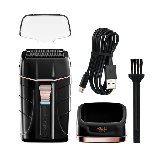 RED Pro Titanium Foil Shaver Cord/Cordless Shaver for Men, Powerful Electric Razor USB-C Rechargeable, Up to 170 Minutes of Run Time, Quiet, Durable and Portable (Matte Black)