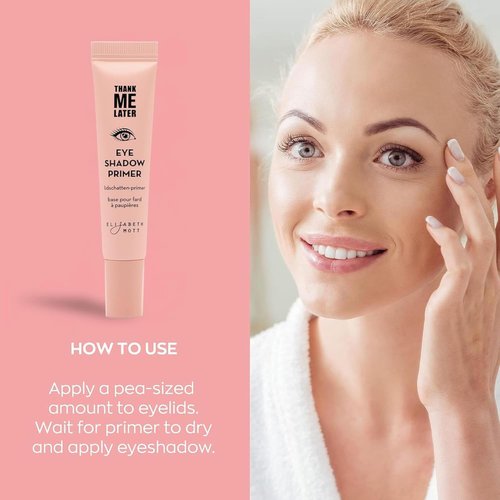 Elizabeth Mott Thank Me Later Face & Eye Primer – Long-Lasting Matte Makeup Base, Pore Minimizer, Oil & Shine Control, Wrinkle Blurring, Crease Prevention, Smooth Finish for All-Day Wear – 10g & 30g