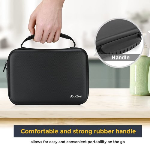 ProCase Hard Carrying Case Compatible for Norelco Multigroom Series 7000 MG7750/49 MG7770 MG7790 MG7791/40 Men's Electric Trimmer Shaver and Attachments -Black