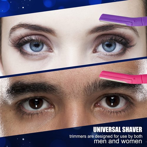 Tenive Eyebrow Face Razor - Eyebrow Hair Trimmer and Shaver with Protective Cover Dermaplaning Razor Tool for Women 6-count