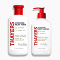 Thayers Milky Face Cleanser & Toner Bundle | Hydrating Skincare with Snow Mushroom & Hyaluronic Acid - 8 FL Oz & 12 FL Oz