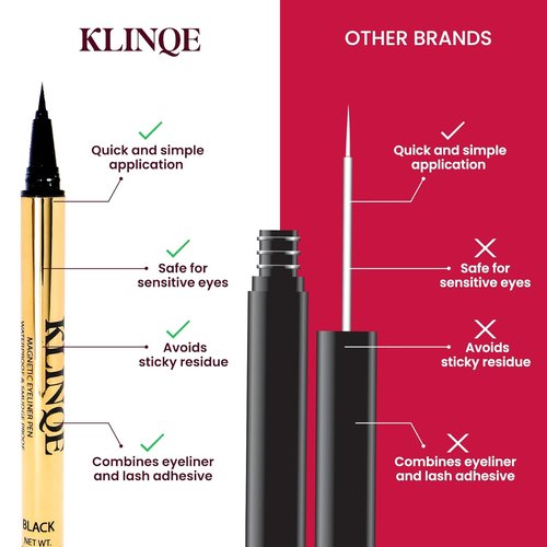 Skiennix Black Eyeliner Lash Glue Liner - Strong Hold, Latex-Free Adhesive for Magnetic Lashes