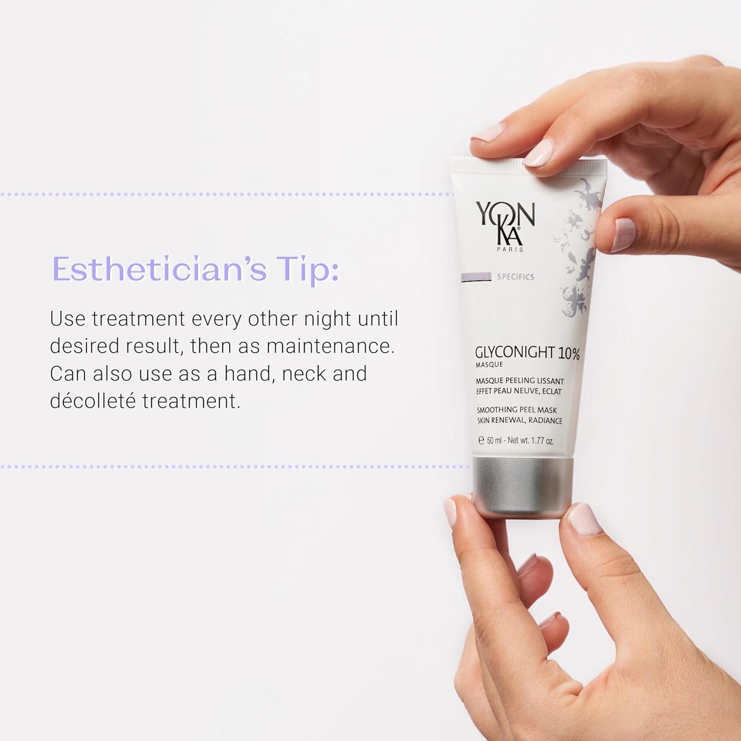 Yon-Ka Glyconight Peel Masque - 10% Glycolic Acid Anti-Aging Face Mask for Wrinkle & Pore Renewal
