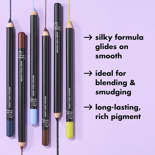 e.l.f. Smoky Kohl Eyeliner - Long-Lasting, High-Pigmented Eye Pencil in Vintage Denim | Vegan & Cruelty-Free