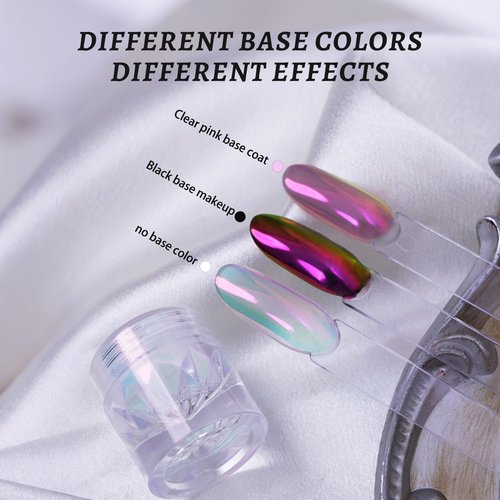BEAUTNICE Chrome Nail Powder | Glazed Donut Mirror Effect Holographic Pigment | Professional-Grade Nail Art & Resin Craft Powder light-changing
