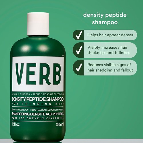 VERB Density Peptide Shampoo - Thicken Hair & Reduce Shedding | Moisturizes Fine, Weighed Down Hair