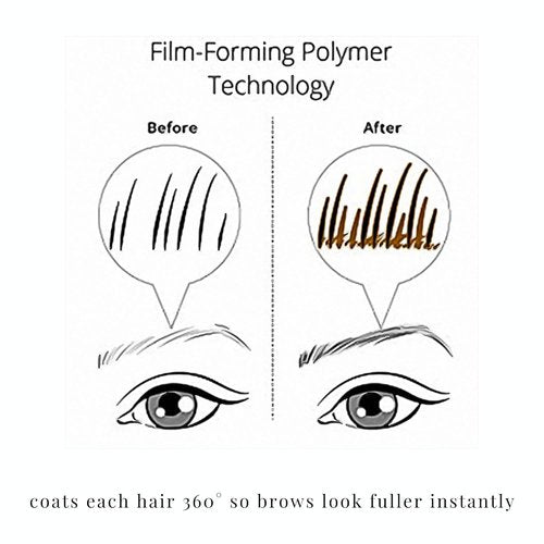 Elizabeth Mott Queen of the Fill Tinted Eyebrow Gel - Water-Resistant Brow Filler & Volumizer - Light Medium Brown 4g