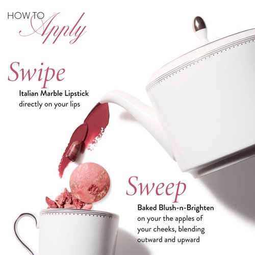 LAURA GELLER NEW YORK It's a Pink Thing Marbleized Makeup Collection - Limited Edition Blush & Lipstick Gift Set - Marbleized Baked Blush & Hydrating Lipstick - Perfect for Mother's Day Gifting