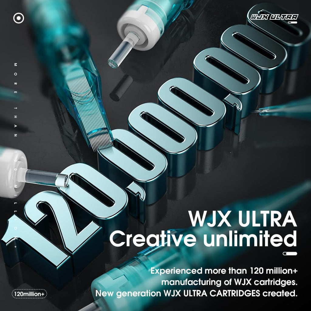 Wjx Ultra Tattoo Needles 1003RL Box of 20 Tattoo Cartridges Needles Round Liner Bugpin Size Works with Different Tattoo Machines