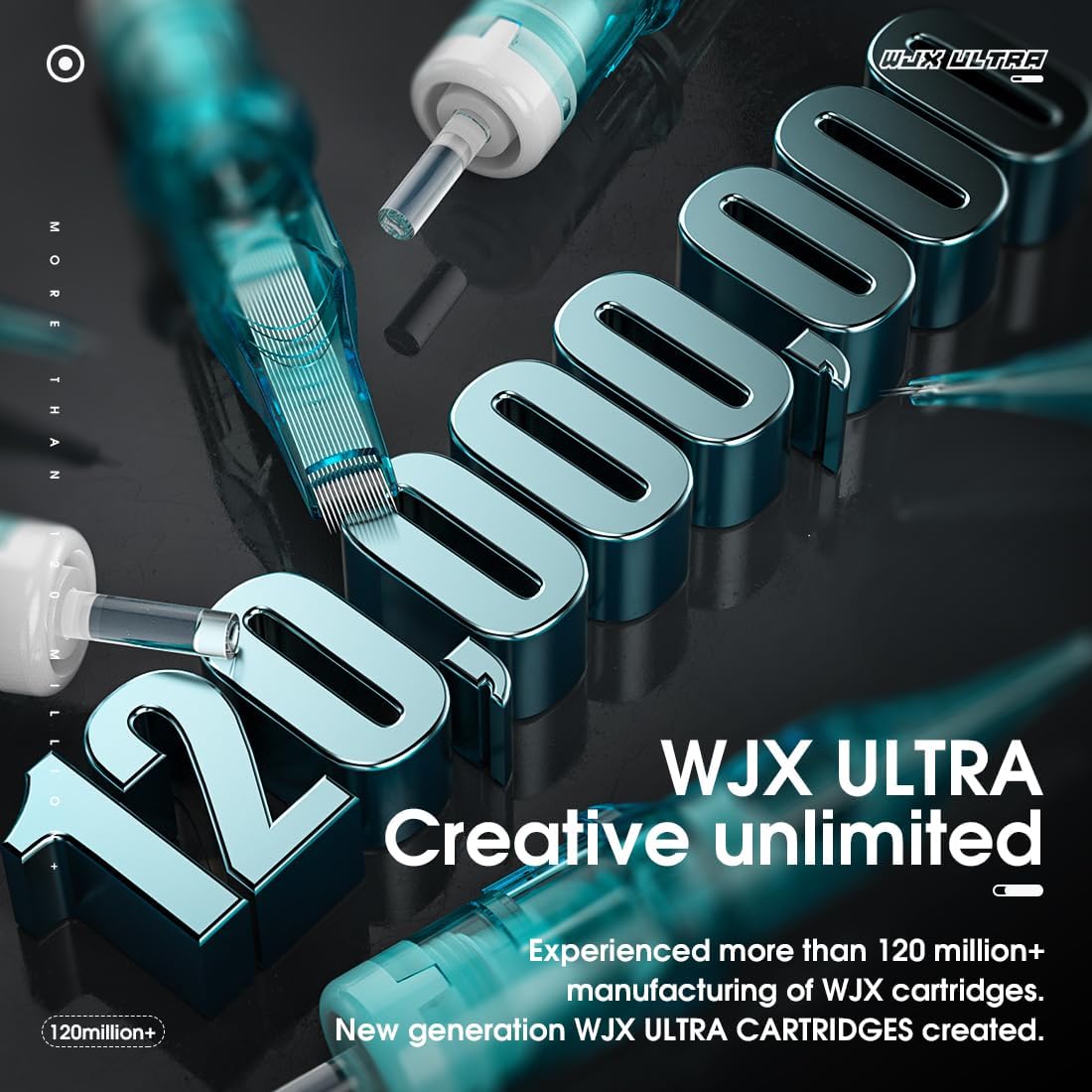 Wjx Ultra Tattoo Needles 1003RL Box of 20 Tattoo Cartridges Needles Round Liner Bugpin Size Works with Different Tattoo Machines
