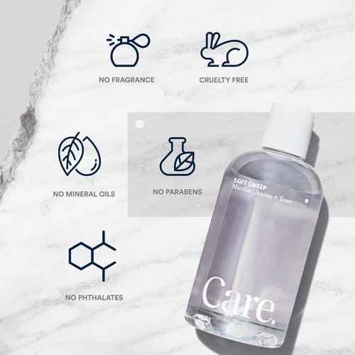 Care Micellar Cleanser & Facial Toner - Alcohol-Free, Hydrating Formula with Hyaluronic Acid | 8 fl oz