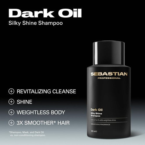Sebastian Professional Dark Oil Shampoo - Lightweight Formula with Jojoba & Argan Oil | 9.4 Fl Oz