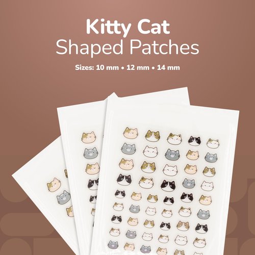 BioSwiss Pimple Patches, Kitty Cats Patch for Zits and Blemishes, Hydrocolloid Spot Stickers for Face and Skin, 100 Count
