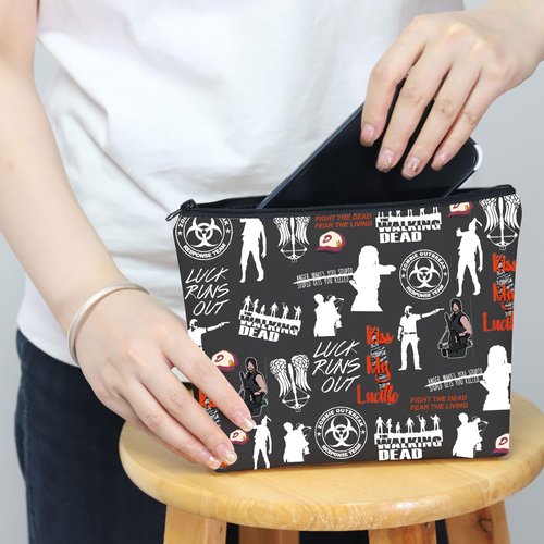 MNIGIU TV Series Cosmetic Bag TV Series Merch TV Series Fans Gift TV Series Themed Gift (Run-out Black Bag)