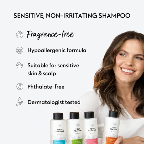 No Nothing Sensitive Shampoo - Fragrance-Free Formula for Color Treated Hair | Hypoallergenic & Vegan - 10.14 fl oz