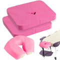 200 Pieces Disposable Face Cradle Covers Massage Headrest Covers for Massage Tables and Massage Chairs Beauty Spa Salon Bed, 11.8 x 15.7 Inches (Pink)