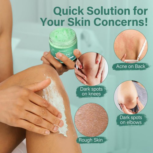 Eucalyptus Epsom Salt Body Scrub,Exfoliating detox body scrub,Relax & Relief with Eucalyptus & Spearmint Essential Oils, Deeply Nourishes for Smooth, Radiant Skin–Valentine’s Day Gift for Her/Him