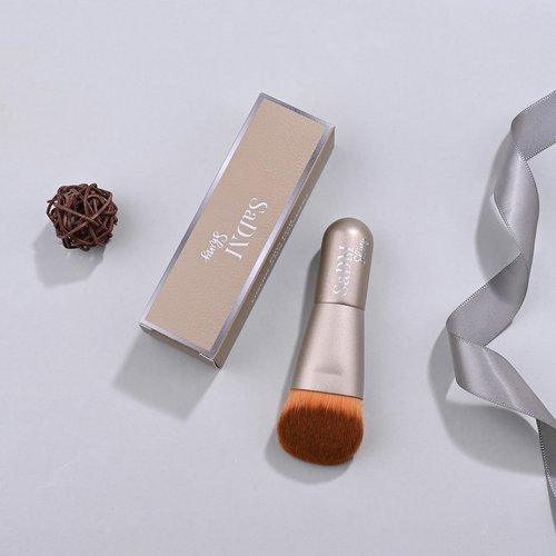 Kabuki Makeup Brush - Angled Blender Brush for Powder, Cream, Liquid Foundation, Sunscreen, Blush Blending & Bronzer - Professional Make Up Brush - Full Face Makeup Brush - Vegan & Cruelty Free