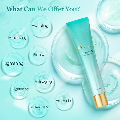 HOLYOM Retinol Eye Cream for Dark Circles and Puffiness – Under Eye Tightener with Peptides & Ginseng – Rapid Anti-Aging Treatment for Wrinkles, Eye Bags & Fine Lines – 1 Fl Oz