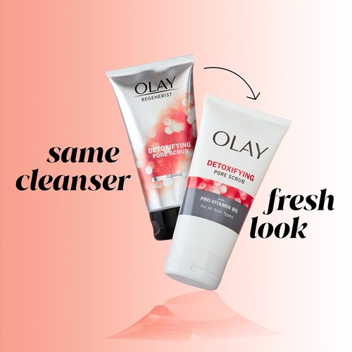 Olay Regenerist Facial Cleanser - Detoxifying Pore Scrub & Exfoliator, 5 Oz | Pack of 3