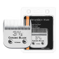HONGNAL Size3-1/2 Professional Detachable Replacement Ceramic Blades Set,Compatible with Andis AGC,BDC,BGC,MBG Series,Oster Classic 76/Star-Teq/Power-Teq Clippers，Cut Length 3/8-Inch(9.5mm)