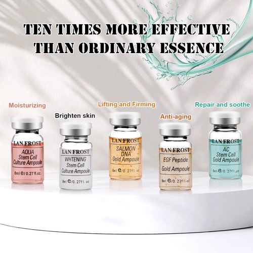 BB Facial Glow Starter Kit Serum Hyaluronic Acid Essence Skin Care Set 0.27oz 12 Vials, Skin Care Serum for Face BB Radiance Facial Kit