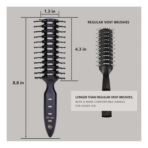 PERFEHAIR Vented Hair Brush - Lightweight Detangling & Quick Blow Drying for Fine & Medium Hair