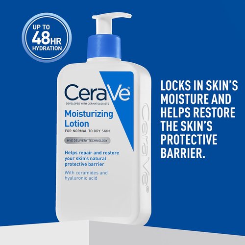CeraVe Daily Moisturizing Lotion - Hydrating Body & Face Moisturizer with Hyaluronic Acid | 19 Ounce, Fragrance-Free