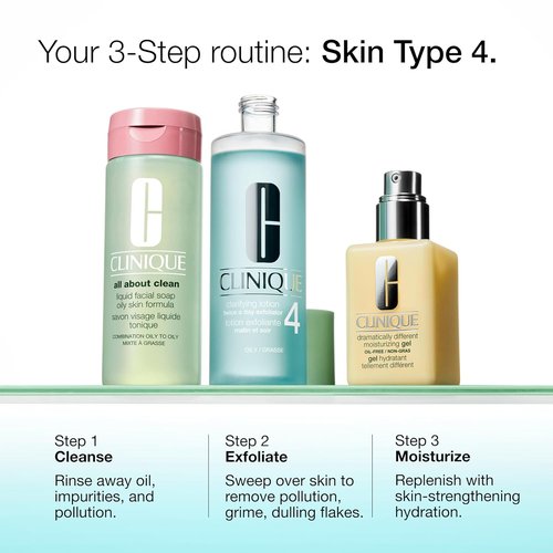 Clinique 3-Step Clarifying Lotion - Exfoliating Toner with Witch Hazel & Salicylic Acid for Oily Skin
