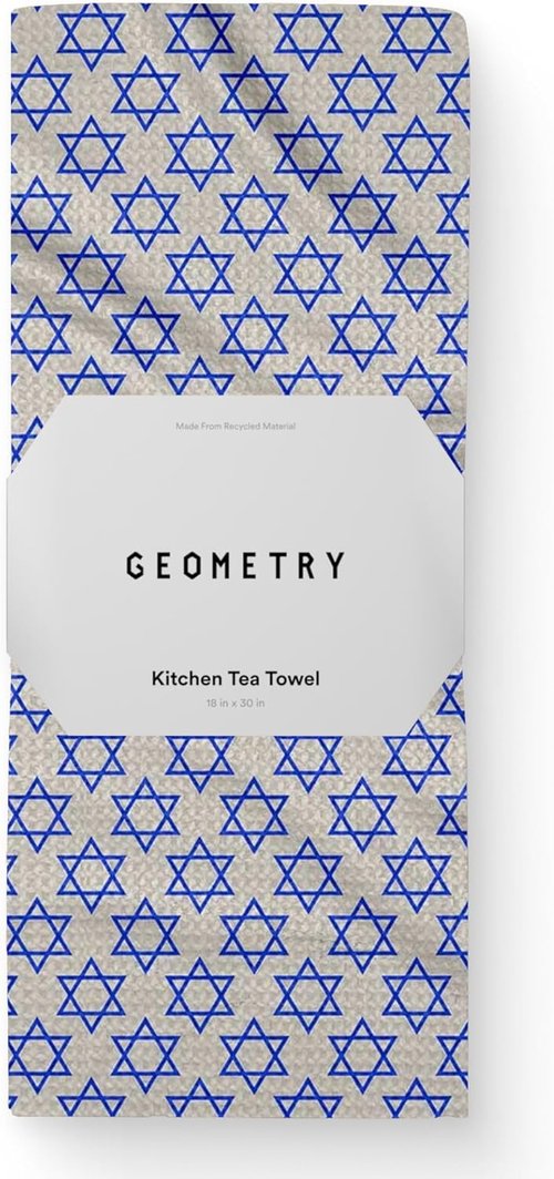GEOMETRY Christmas Kitchen Towels - Quick-Dry Microfiber Dish Towels for Effortless Kitchen Drying | Star of David, 1 Pack