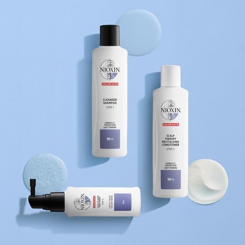 Nioxin System Kit 5 - Hair Strengthening & Thickening Treatment for Sensitive Scalp | Full Size (3 Month Supply)