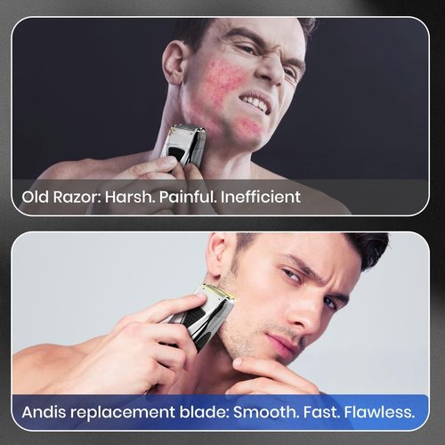 2 Pack Foil Shaver Replacement Compatible With Andis Model TS-1, TS-2 ((17150/17155/17200), Andis Blade Replacement with Stainless Steel Design for Smooth Shaving