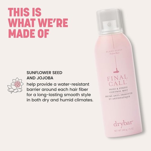 Drybar Final Call Frizz Control Mist - Tames Flyaways for Smooth, Shiny Blowouts | 24-Hour Frizz & 72-Hour Static Control
