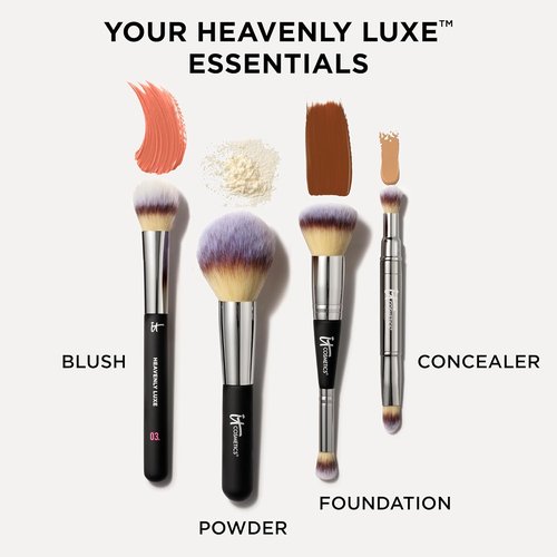 IT Cosmetics Heavenly Luxe Cream Blush Brush #3 - Soft Bristles for Flawless Blush & Bronzer Application