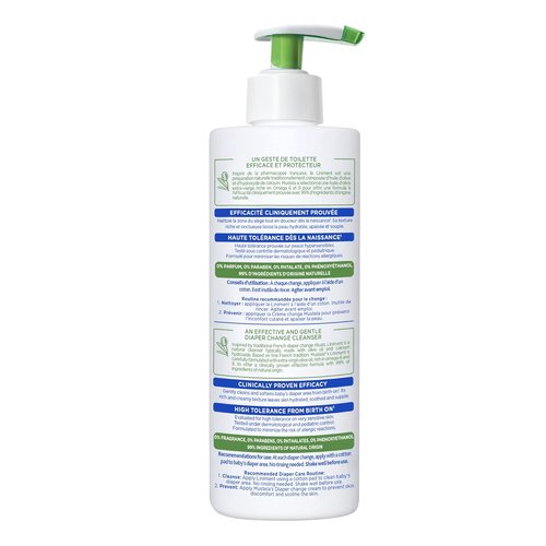 Mustela Liniment - Fragrance-Free No-Rinse Baby Cleanser with Extra Virgin Olive Oil - 13.52 fl. Oz