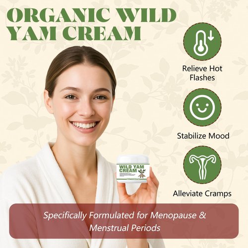 Paistely Wild Yam Cream for Hormone Blance, Progesterone Cream for Women, Supports Hormone Health, Fertility & Menopause Comfort with a Powerful Natural Blend, Natural, 4 oz