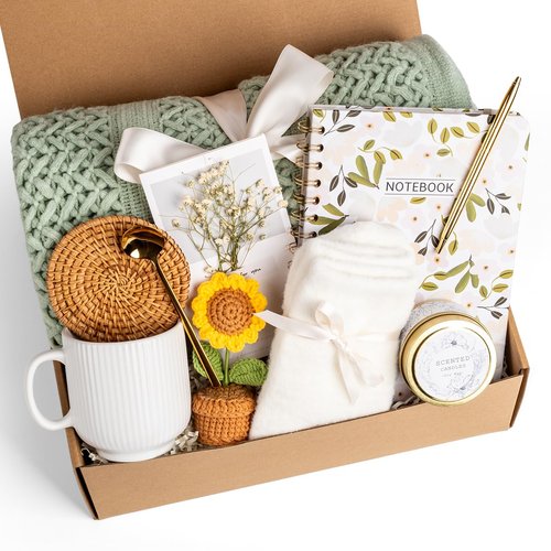 Gift Baskets for Women, Birthday Gifts for Women, Self Care Gift Baskets Care Package, Thank You, Get Well, Sympathy Inspirational Friendship Gifts for Mom, Grandma, Sister,Friends, Girls