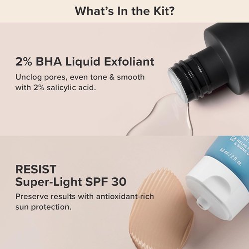 Paula's Choice 2% BHA Liquid Exfoliant & RESIST Daily Wrinkle Defense SPF 30 | Salicylic Acid & Tinted Sunscreen Set