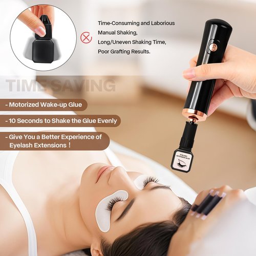 Glue Shaker for Eyelash Extensions, BUCICE Electric Nail Lacquer Shaker, Electric Shaker Time Saving Handsfree Tool Glue Nails Polish