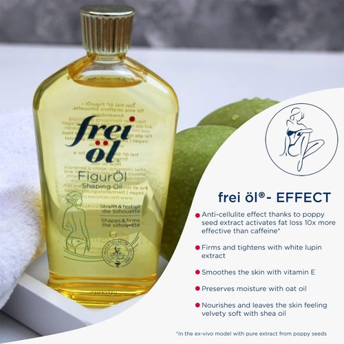 Frei Öl Shaping Oil - Cellulite Reduction Body Oil - Smooths & Firms Skin - Citrus Scent - 125 ml / 4.23 Fl Oz