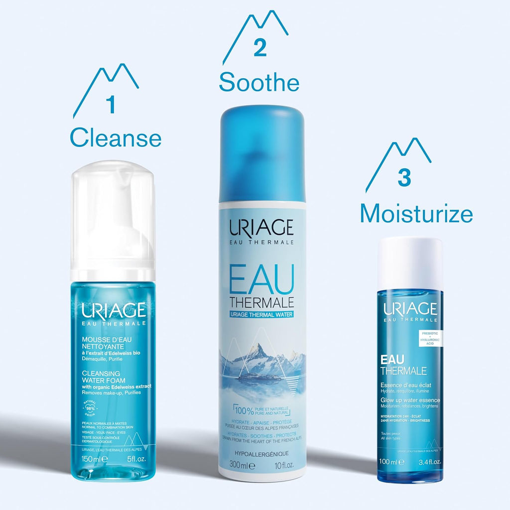 Uriage Thermal Water Essence - Hydrating Facial Booster with Hyaluronic Acid for 24-Hour Moisture & Brightness